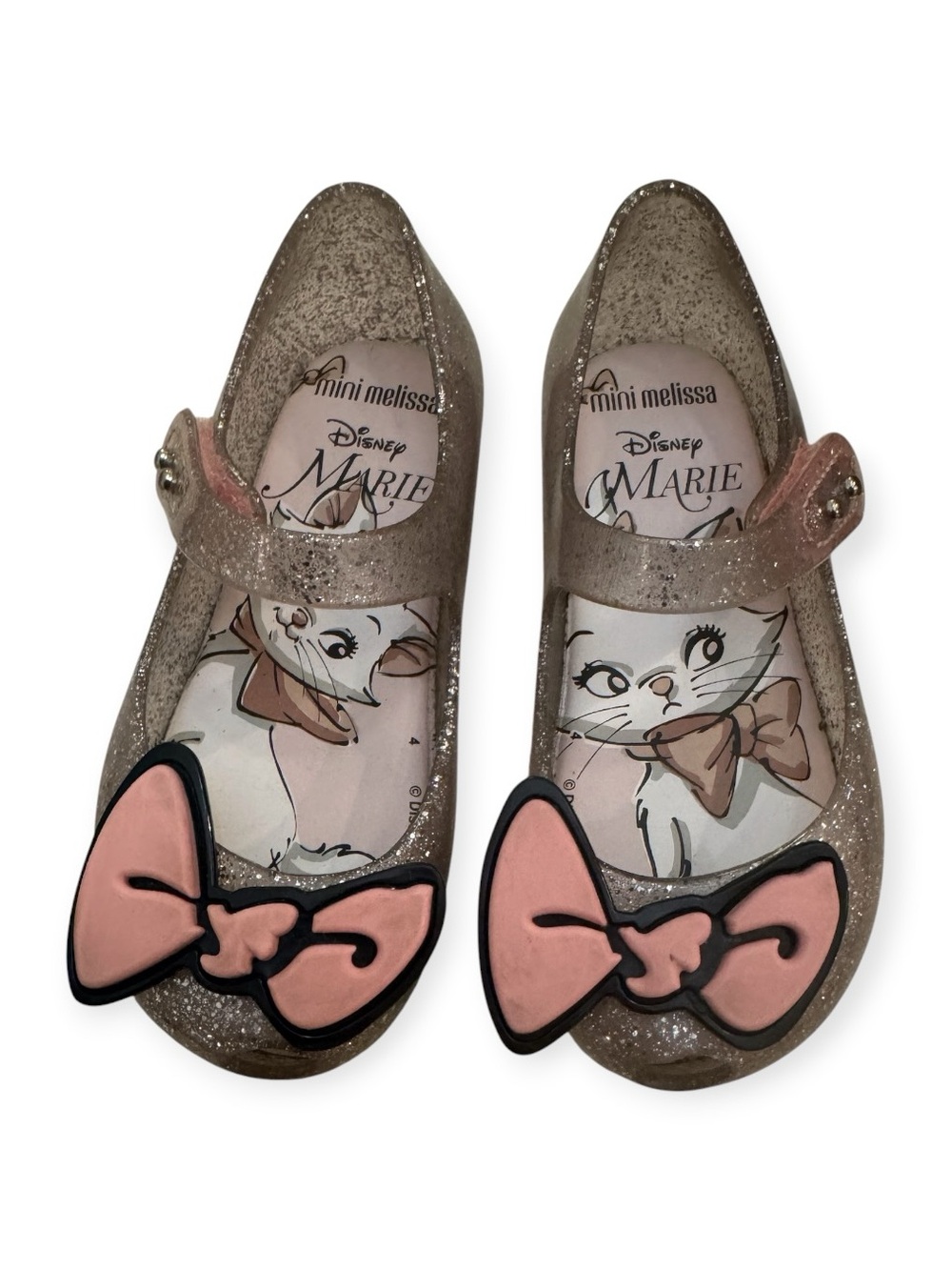 Mini Melissa Disney Marie Ultragirl Glitter Jelly Shoes Toddler 9